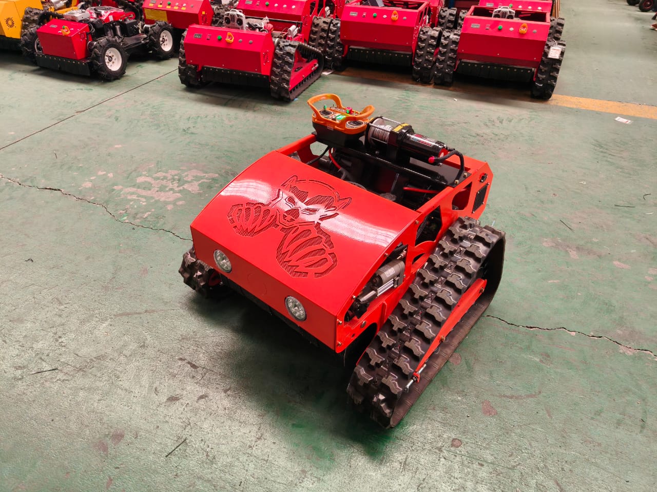 Recovery winch for remote control mower