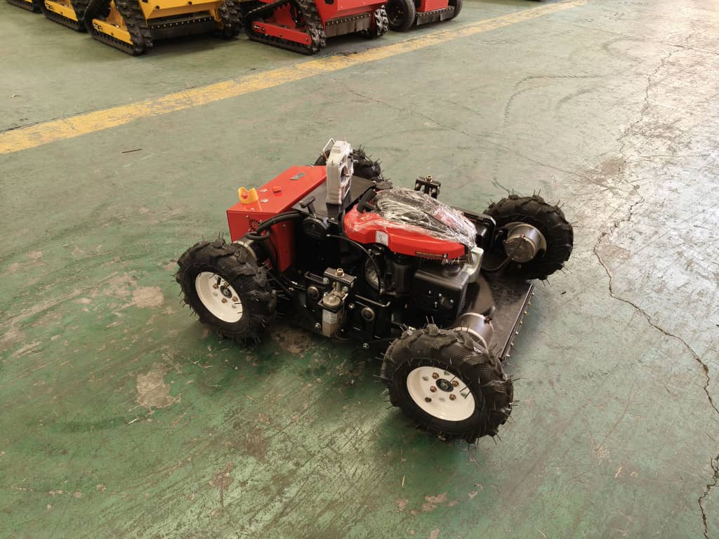 Cyclone remote control 4wd mower with remote height adjustment.