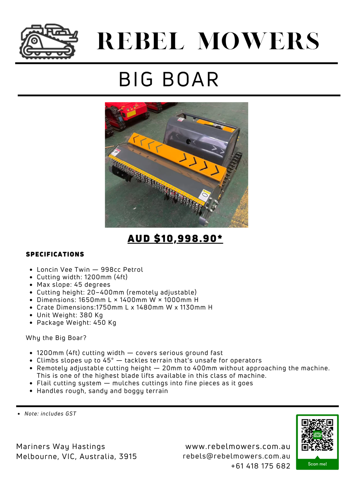 Big Boar Remote Control Brush Mower for Steep Terrain | Rebel Mowers