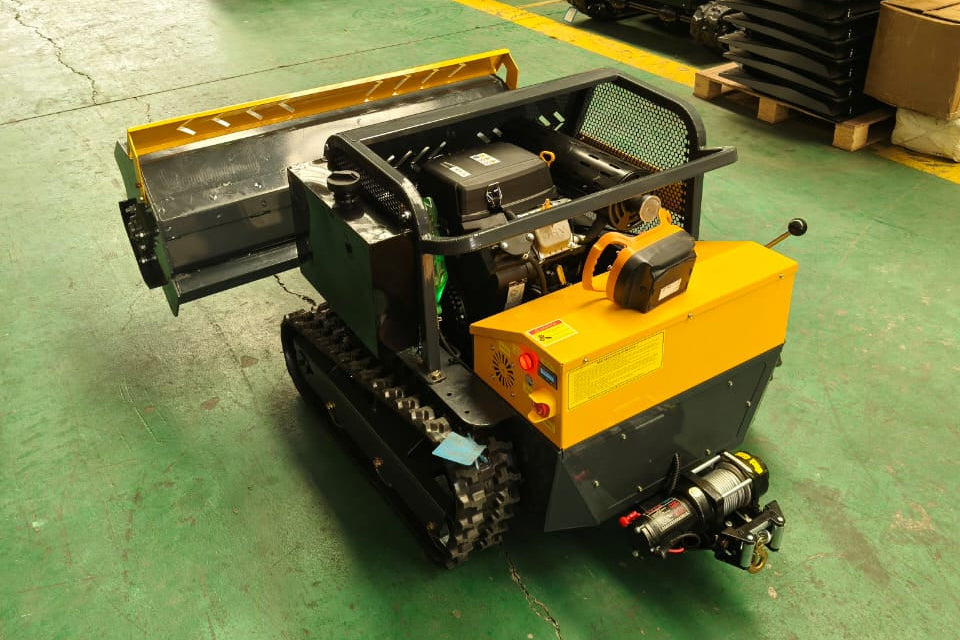 Recovery winch for remote control mower