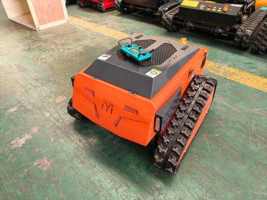 DEREK Heavy Duty remote control mower fully enclosed with welded body. Available from www.rebelmowers.com.au