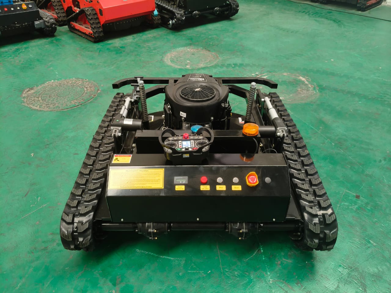 Safety flashing beacon for remote control mower