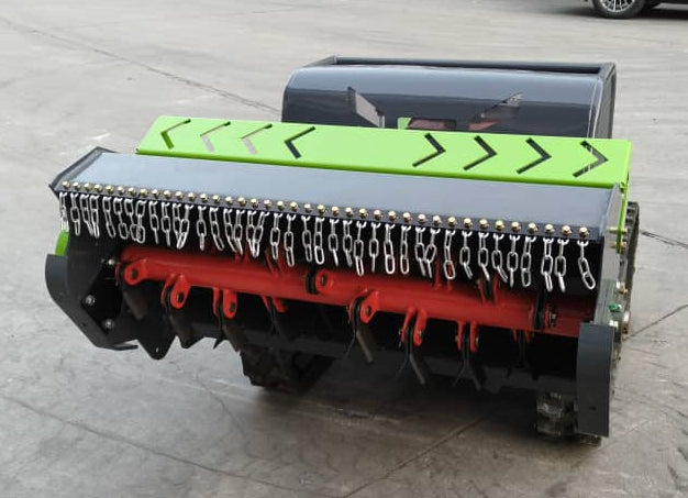 Remote Control Mower Big Boar 1200mm cut all terrain flail mower at full lift. The hydraulic blade lift is amongst the highest of any machine in its class. A Big Boar can climb quickly and easily to where it is needed.  allowing extraordinary offroad performance. 