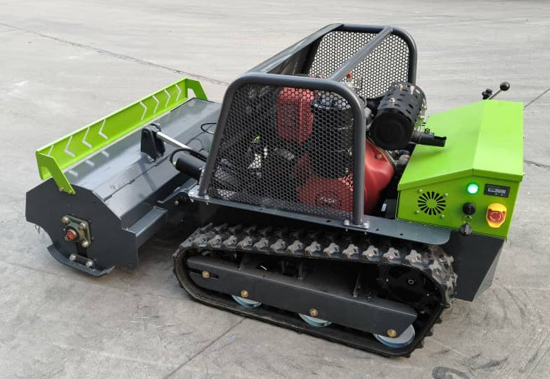 Remote Controlled Mower Big Boar 1200mm cut all terrain flail mower with air cooled high speed diesel.