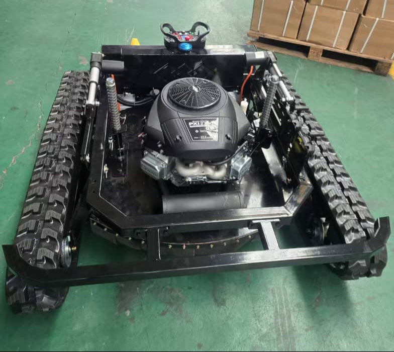 Remote control mower 25 Hp Vee Twin grunt on a tracked low profile go anywhere body. Regain control of your property and keep control. www.rebelmowers.com.au
