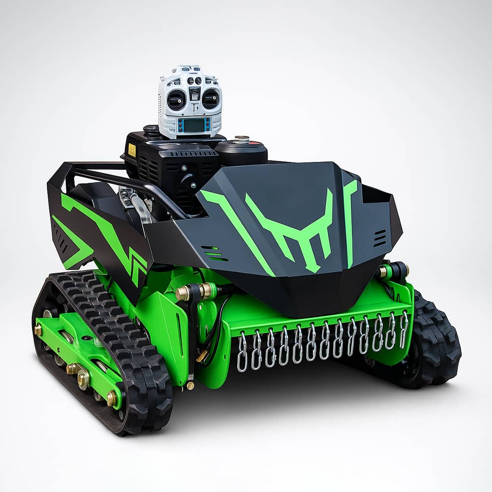 Load video: Rhino Flail Mower dominates slope destroy weeds