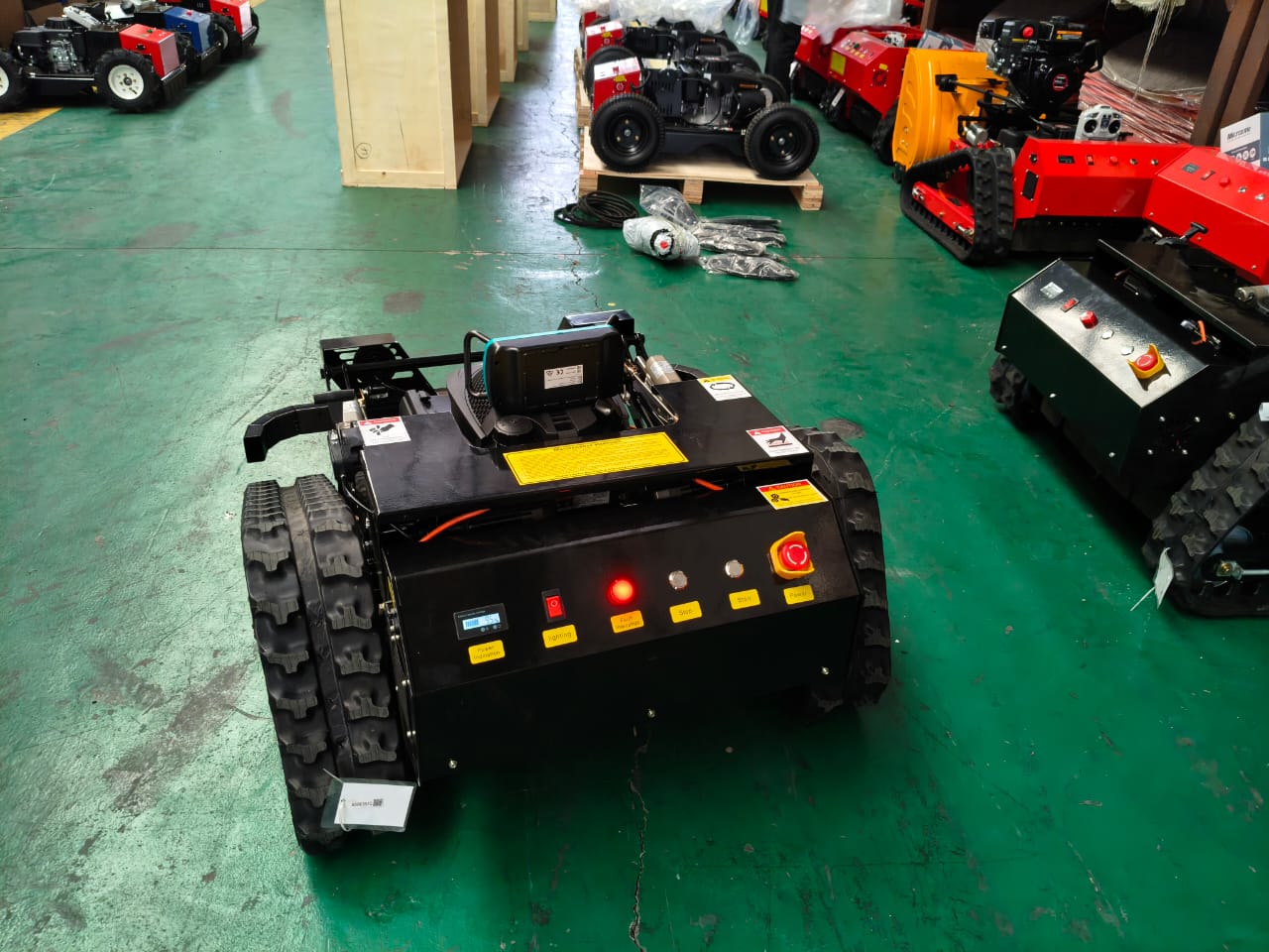 Typhoon GT remote control mower from rebelmowers.com.au rear view