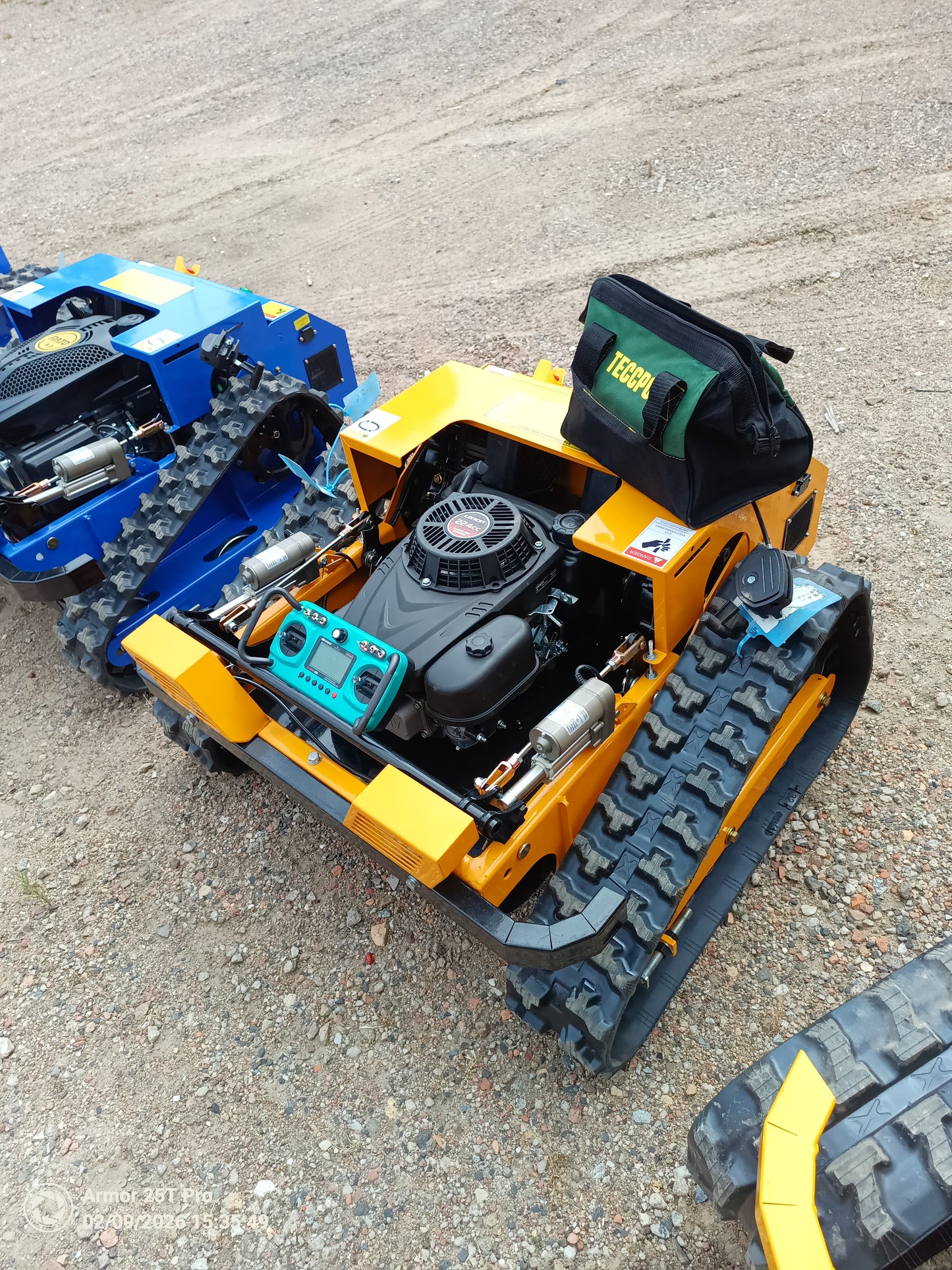 Remote control mower Typhoon 224cc brushless drive upgraded.