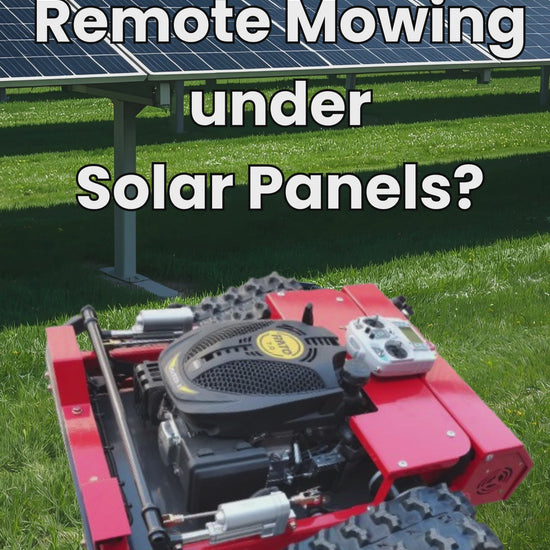 Typhoon remote control mower solar farm maintenance