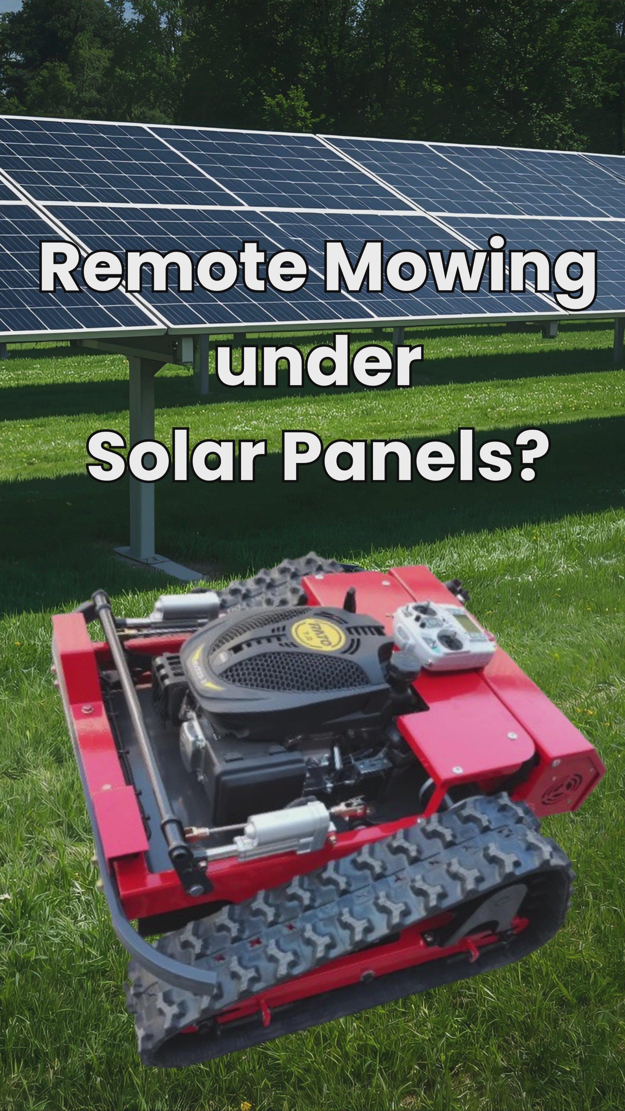Typhoon remote control mower solar farm maintenance
