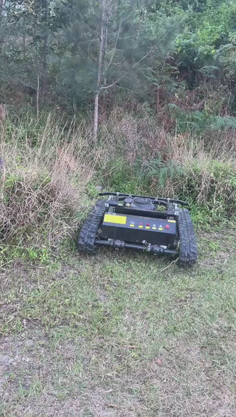 Crusader Tank 800mm 22 Hp remote controlled extreme mower in action in Southern Queensland www.rebelmowers.com.au